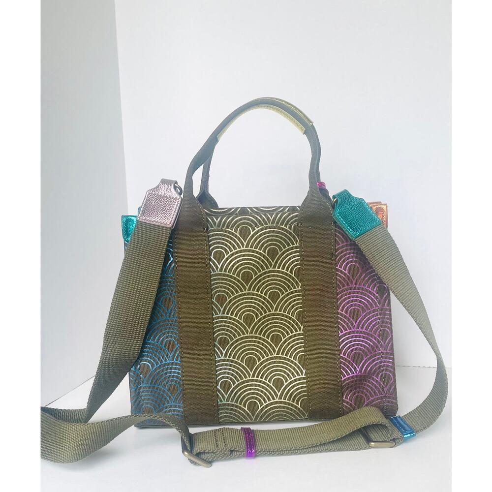 Kurt Geiger Southbank Small Tote Rainbow Eagle Canvas Crossbody Bag - Picture 5 of 11